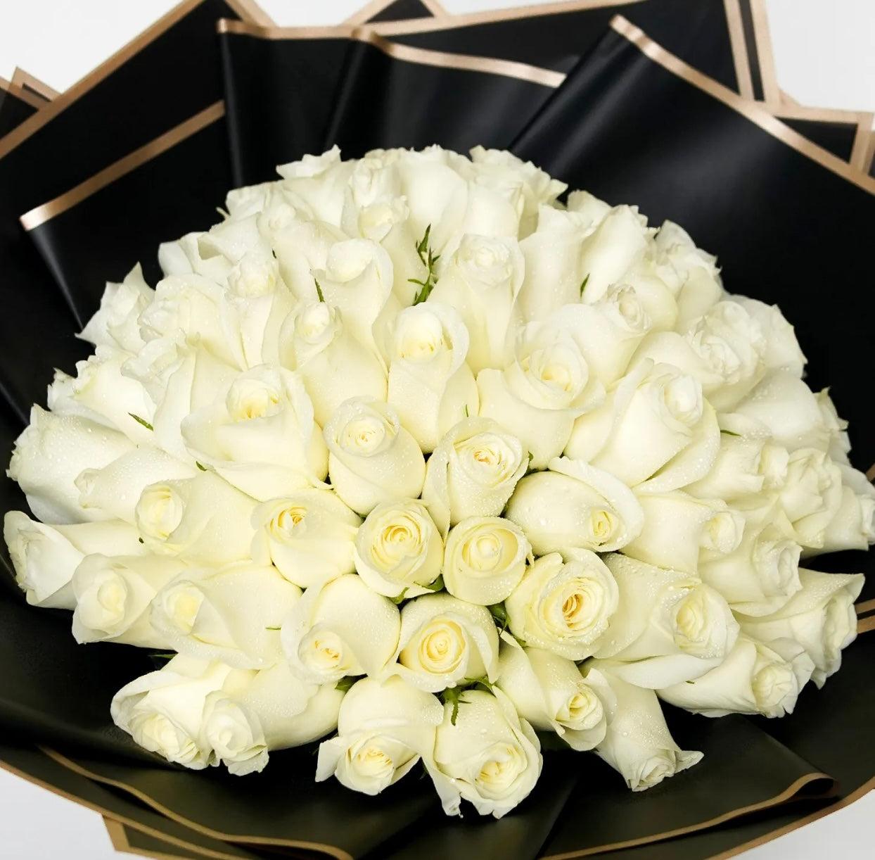 50 White Roses Bouquet