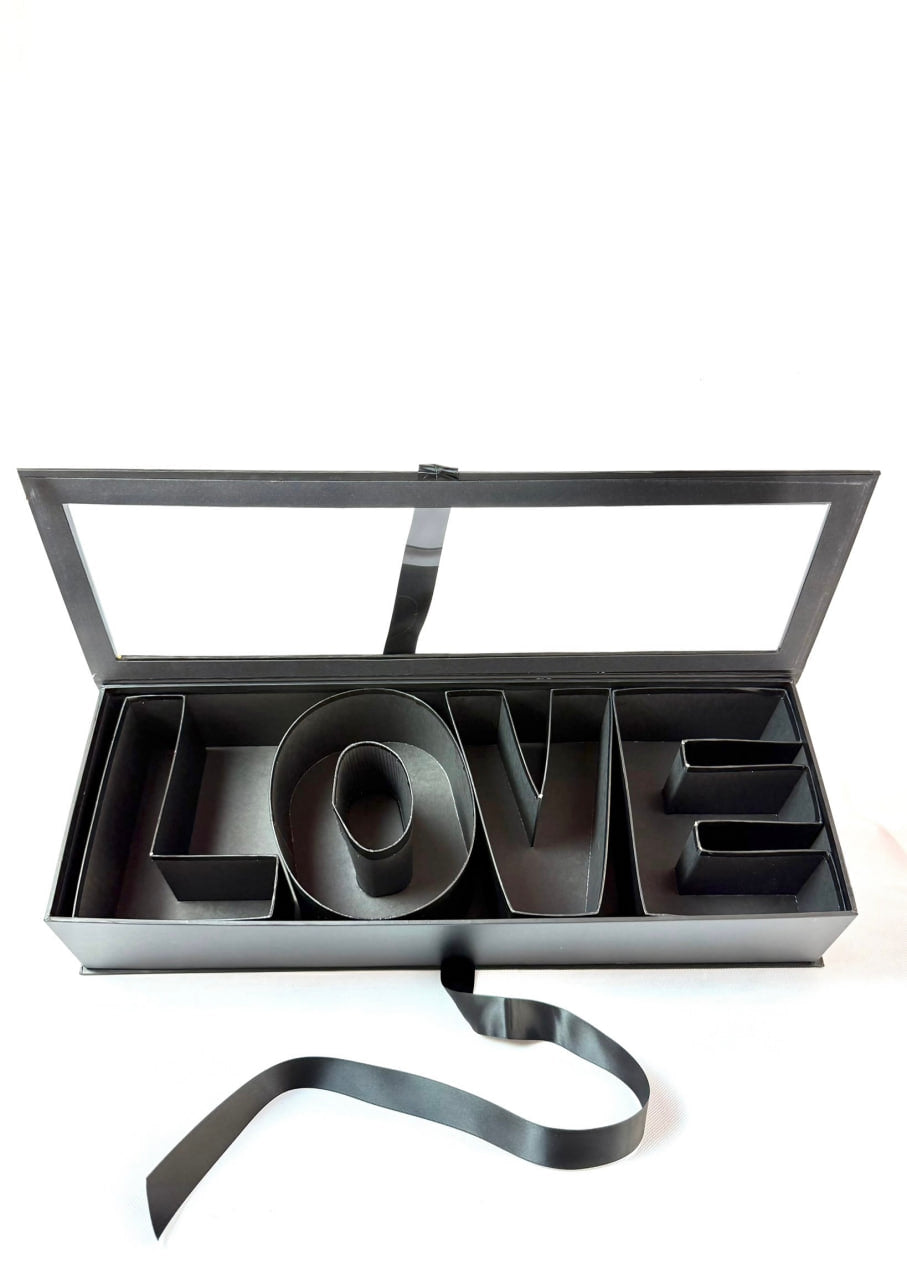 Love box with Red Roses