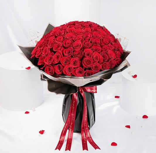 100 Red Roses Bouquet