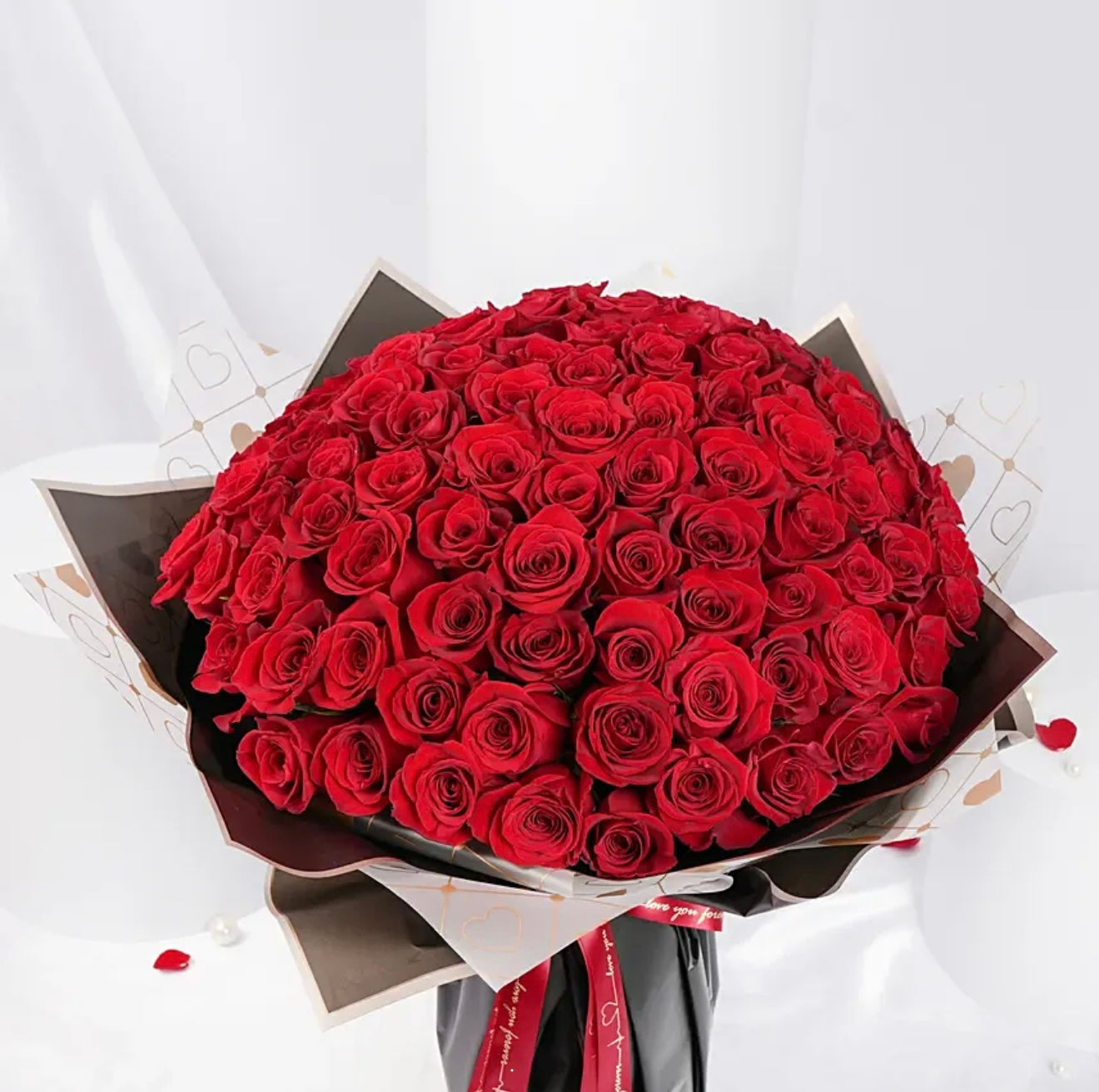 100 Red Roses Bouquet