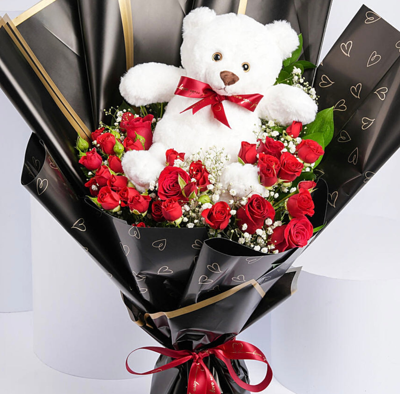 10 Red Baby Roses bunch