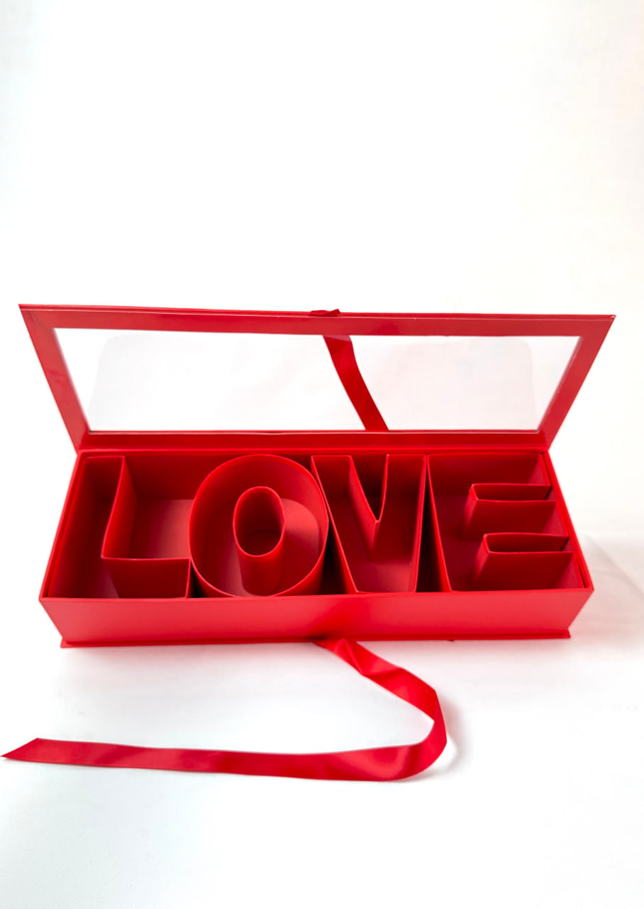 Love box with Red Roses